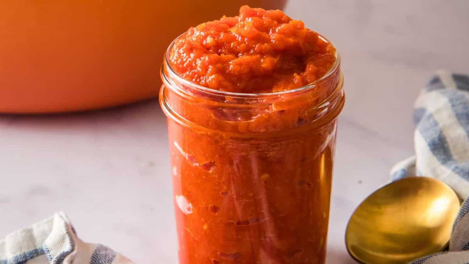 Close-up image of African pepper sauce in a bowl.