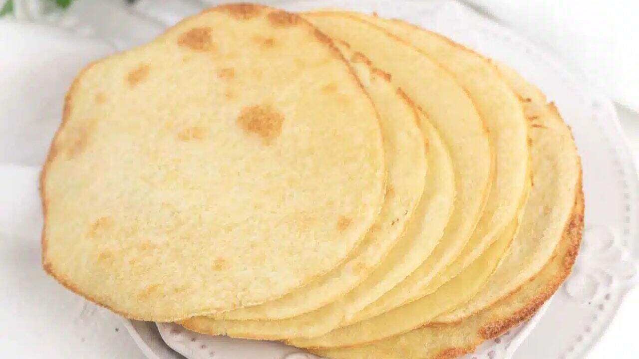 Gluten Free Wraps on a white plate.