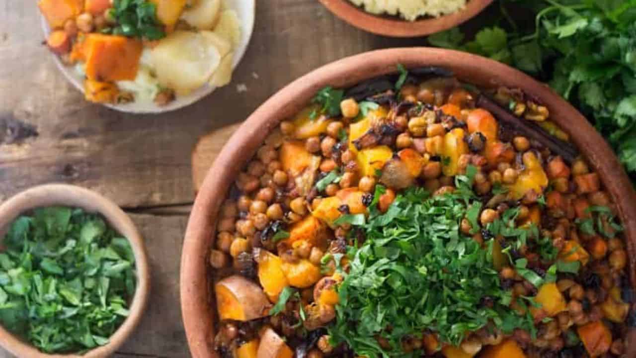Orange vegetable tagine.