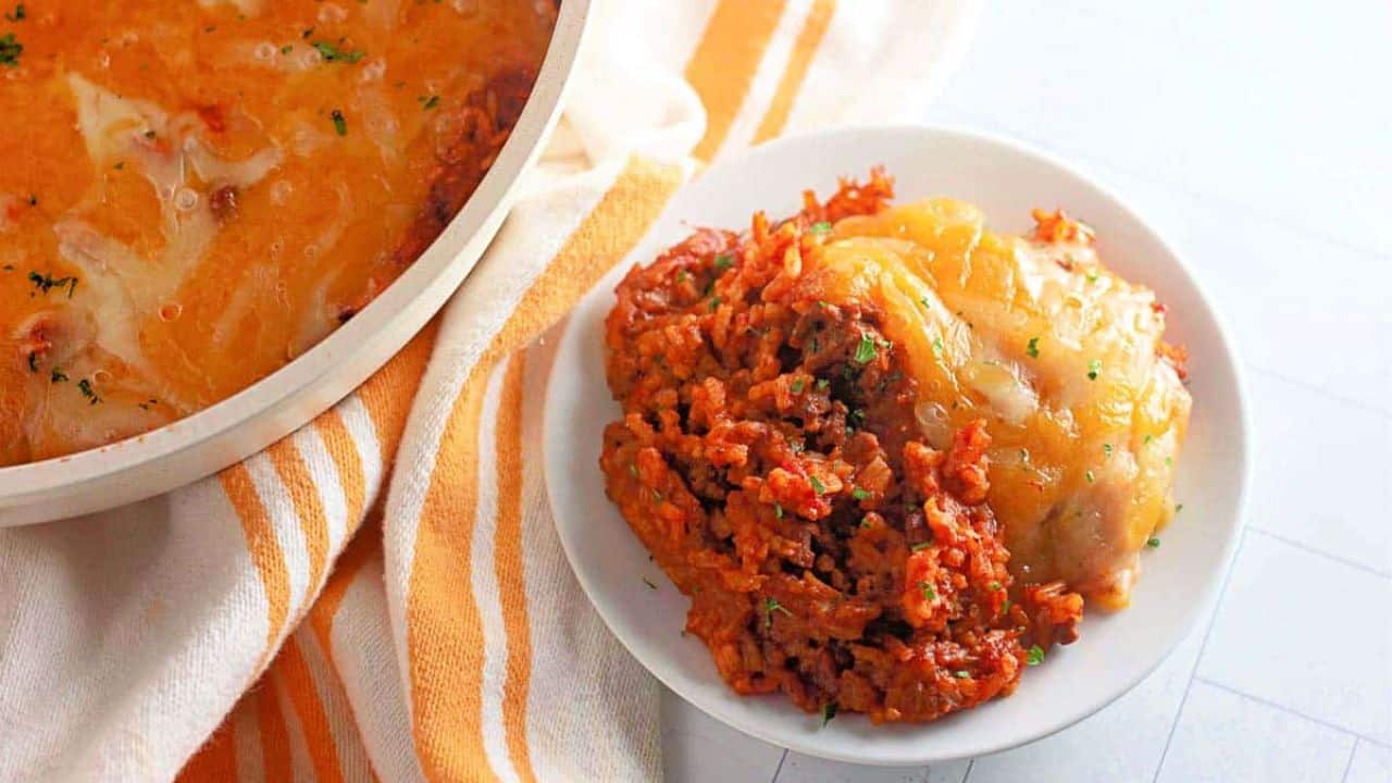 A plate with taco rice on it.