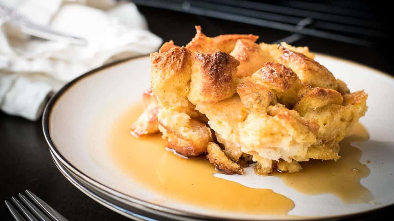 A pan of French toast bake.